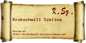 Kratochwill Szelina névjegykártya